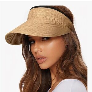 Stylish Tan Visor Hat